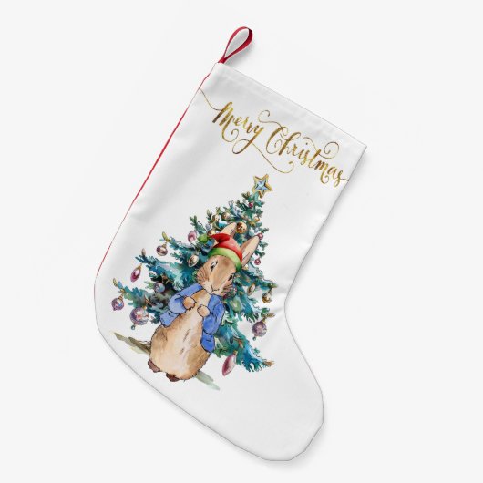 Peter het Konijn Kerstboom Kleine Kerstsok (Voorkant (Hangend))