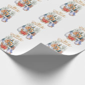 Peter het konijn kerstinkopen cadeaupapier (Hoek)