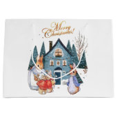 Peter het konijn kerstinkopen groot cadeauzakje (Voorkant)