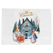 Peter het konijn kerstinkopen groot cadeauzakje (Achterkant)