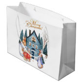 Peter het konijn kerstinkopen groot cadeauzakje (Achterkant Gekanteld)