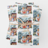 Peter het konijn kerstinkopen inpakpapier vel (In situ)