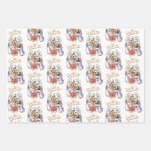 Peter het konijn kerstinkopen inpakpapier vel (Voorkant)