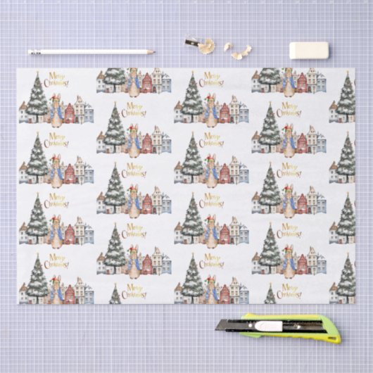 Peter het Konijn Kerstinkopen Tissuepapier (Craft)