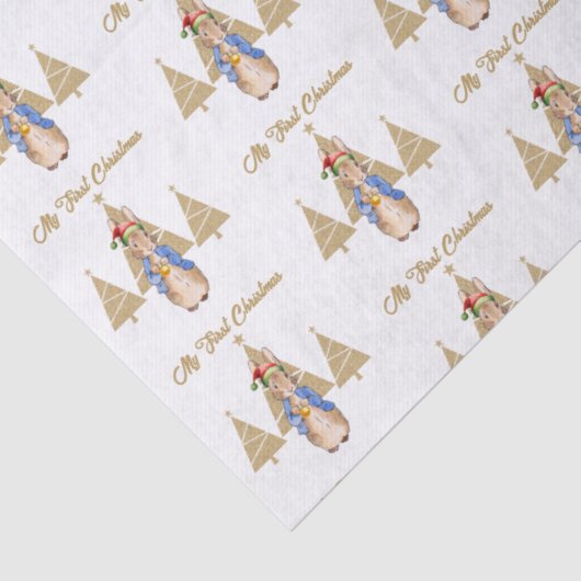 Peter het konijn Kerstman Hoed Eerste kerstboom Tissuepapier (Detail)