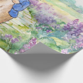 Peter het Konijn met aquarel lilla's Cadeaupapier (Hoek)