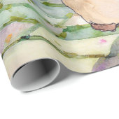 Peter het Konijn met aquarel lilla's Cadeaupapier (Rol Hoek)