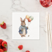 Peter het konijn met ballonnen servet (Insitu)