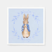 Peter het Konijn met blauwe bladkrans Servet (Voorkant)