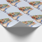 Peter het konijn met elf en kerstboom cadeaupapier (Hoek)