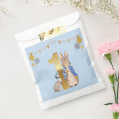 Peter het Konijn met Jemima Eerste Verjaardag Bedankzakje (Gezegeld)