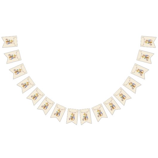 Peter het Konijn met Jemima Eerste Verjaardag Vlaggetjes (Alle)