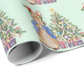 Peter het konijn met kerstboom cadeaupapier (Rol Hoek)