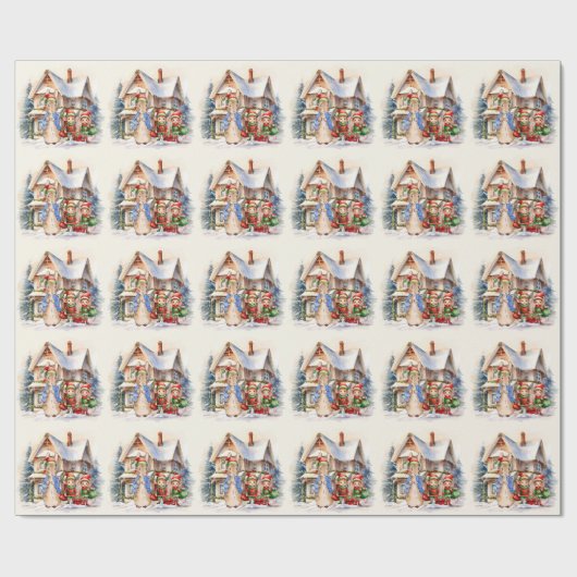 Peter het konijn met kerstelven cadeaupapier (Vlak)