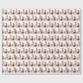 Peter het konijn met Santa hat elf speelgoed solda Cadeaupapier (Vlak)