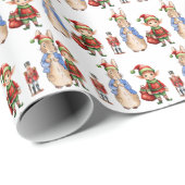 Peter het konijn met Santa hat elf speelgoed solda Cadeaupapier (Rol Hoek)