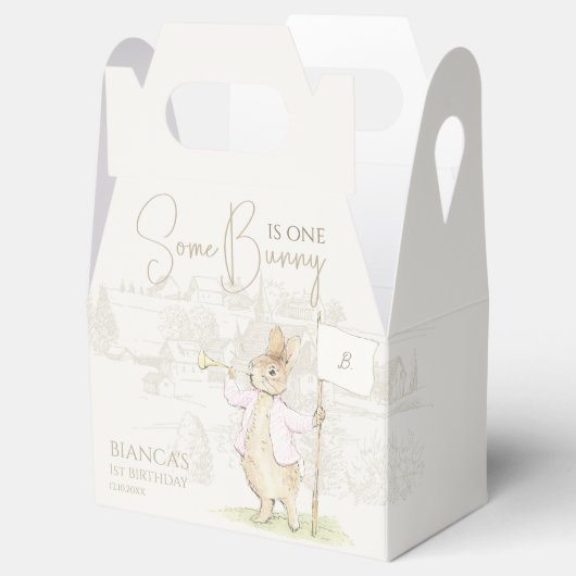 Peter het Konijn Sommige Konijntje Roze Verjaardag Bedankdoosjes (Geopend)
