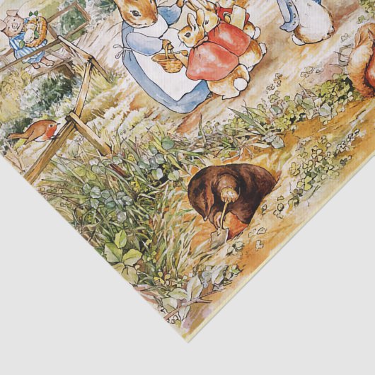 Peter het konijn tissuepapier (Detail)