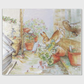 Peter het konijn tuimelt in tuinhuisje cadeaupapier (Vlak)