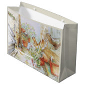 Peter het konijn tuimelt in tuinhuisje groot cadeauzakje (Voorkant Gekanteld)