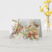 Peter het konijn tuimelt in tuinhuisje kaart (Gele Bloem)