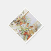 Peter het konijn tuimelt in tuinhuisje servet (Hoek)