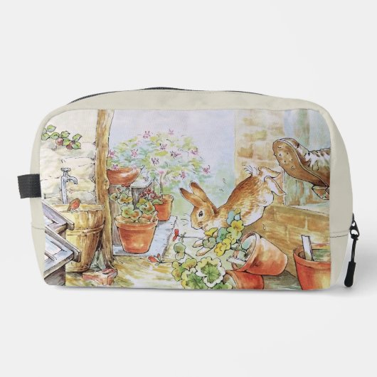 Peter het konijn tuimelt in tuinhuisje toilettasje (Voorkant)