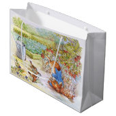 Peter het konijn tuimelt in Vegie Patch Groot Cadeauzakje (Voorkant Gekanteld)