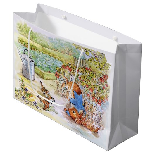 Peter het konijn tuimelt in Vegie Patch Groot Cadeauzakje (Voorkant Gekanteld)