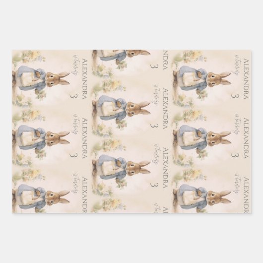 Peter het Konijn Verjaardagsfeest Inpakpapier Vel (Voorkant 3)