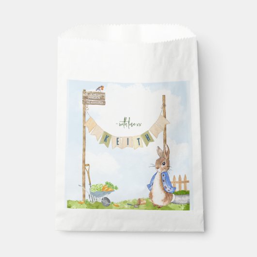 Peter het Konijn Verjaardagstuinfeest Bedankzakje (Voorkant)