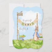 Peter het Konijn Verjaardagstuinfeest Kaart (Achterkant)