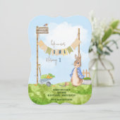 Peter het Konijn Verjaardagstuinfeest Kaart (Staand voorkant)