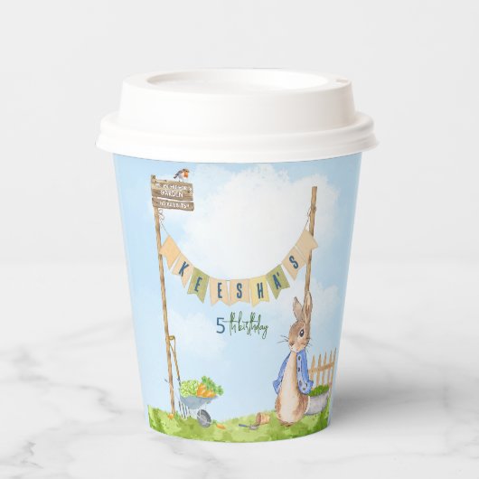 Peter het Konijn Verjaardagstuinfeest Papieren Bekers (Voorkant)