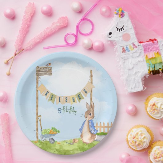 Peter het Konijn Verjaardagstuinfeest Papieren Bordje (Feest)