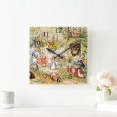 Peter het konijn vierkante klok (Huis)