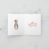 Peter het Konijn Vrolijke Kerstboom Feestdagen Kaart (Binnen)