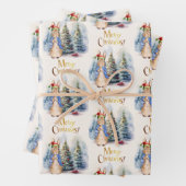 Peter het Konijn Vrolijke Kerstboom Inpakpapier Vel (In situ)