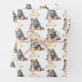 Peter het Konijn Vrolijke Kerstboom Inpakpapier Vel (In situ)