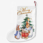 Peter het konijn Vrolijke kerstboom Kleine Kerstsok (Achterkant)