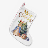 Peter het Konijn Vrolijke Kerstboom Kleine Kerstsok (Voorkant (Hangend))