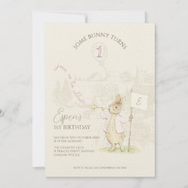 Peter het konijn wat konijn 1e verjaardag roze kaart