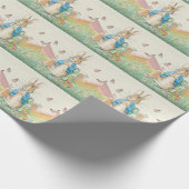 Peter het konijn wilde bloemen en vlinders cadeaupapier (Hoek)