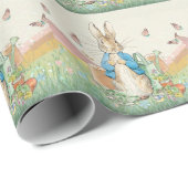 Peter het konijn wilde bloemen en vlinders cadeaupapier (Rol Hoek)