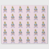 Peter het Konijn Zittend in een Pot Baby meisje te Cadeaupapier (Vlak)