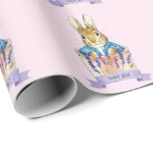 Peter het Konijn Zittend in een Pot Baby meisje te Cadeaupapier (Rol Hoek)