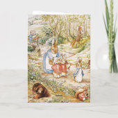 Peter het Konijnenbos Vrienden Baby shower Bedankkaart (Achterkant)