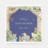 Peter het Konijnenbos Vrienden Baby shower Servet (Voorkant)