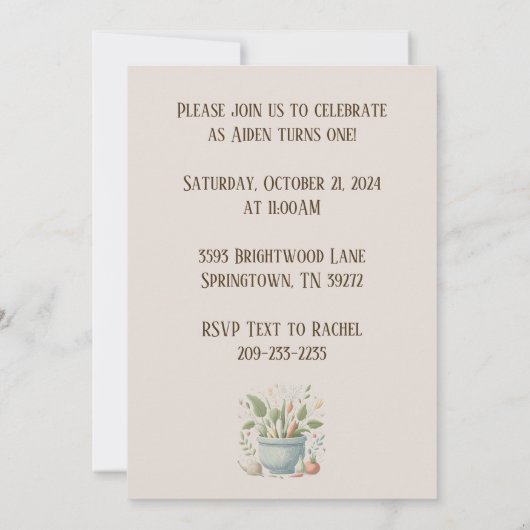 Peter het konijntje in de tuin kaart (Achterkant)