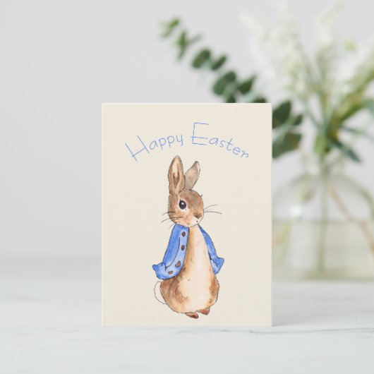Peter het paashaas konijn briefkaart (Staand voorkant)